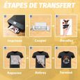 TransOurDream 1.0-10 feuilles x A4 Papier Transfert pour Textile et T-shirt Noir ou Foncé - Jet d'Encre,non impression mode miroir -3