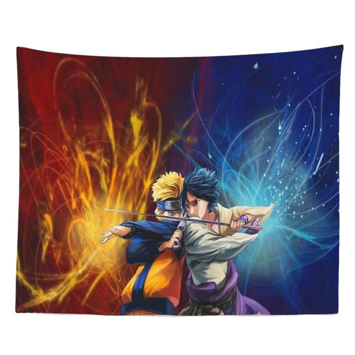 Tapisserie Tenture Murale Naruto Sasuk Impression Numerique Polyester 180x230cm Personnalisable Avec Votre Propre Photo Et Taille Cdiscount Maison