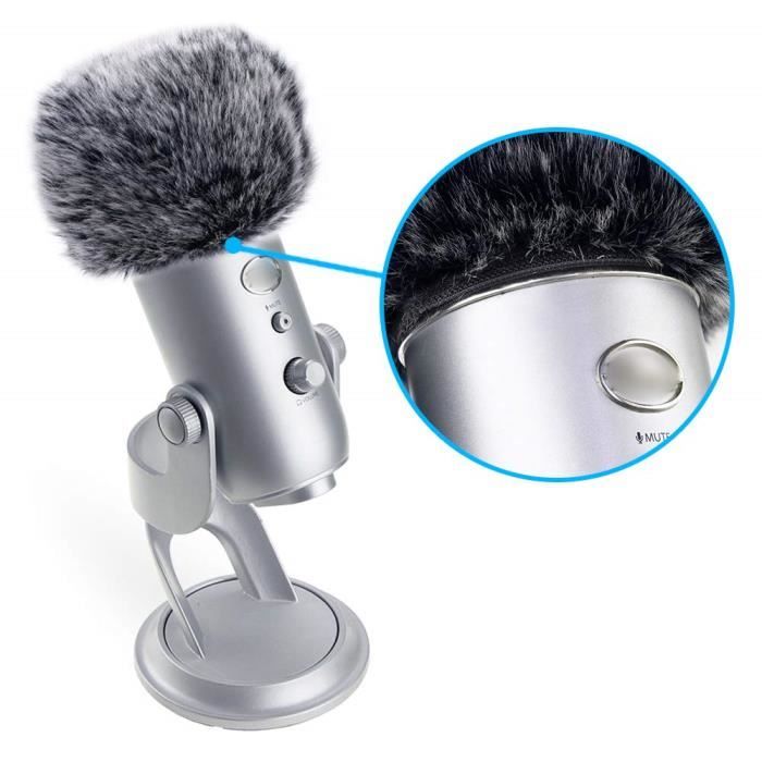 YOUSHARES Filtre Anti Pop Mousse et Anti-vent pour Blue Yeti Nano  Microphone, Anti Vent Bonnette comme Pare-Brise Efficace Enlever les Bruits