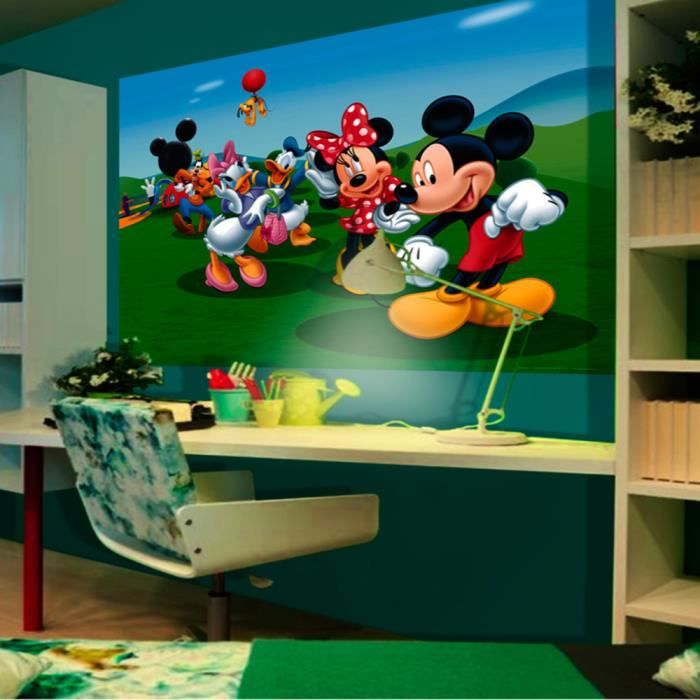 Toile Mickey & Minnie Disney 70 x 50cm Noir, Blanc - Cdiscount Maison