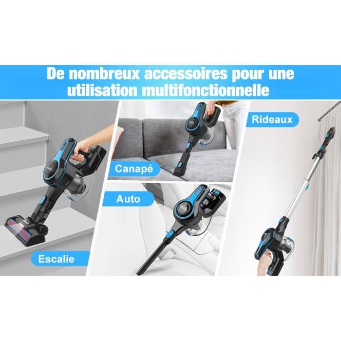 ZOMYE Aspirateur Balai Sans Fil Puissant 28000pa, 65Min Autonomie, 6 En