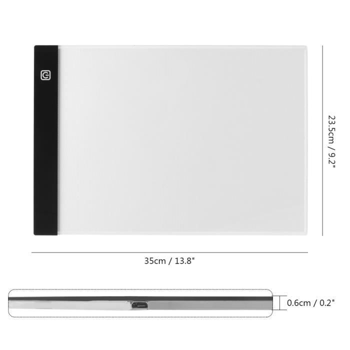 Tablette Lumineuse A4 LED Pad A4 pour Dessiner,APERIL pour Tableau de Dessin  avec Câble USB avec Luminosité Réglable - Cdiscount Beaux-Arts et Loisirs  créatifs