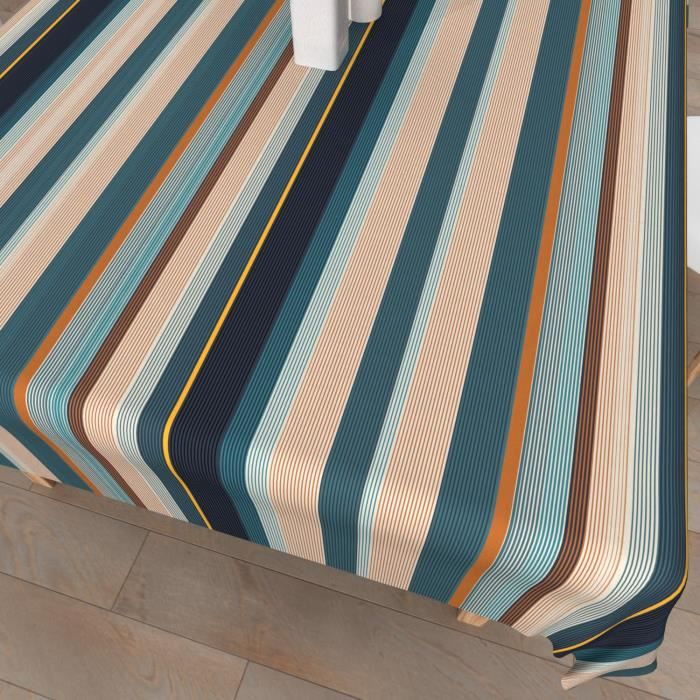 Nappe imprimée anti-tâches rectangle 140x240 cm neptune, par