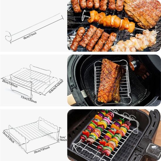 Airfryer Lot De 17 Accessoires Pour Friteuse à Air Chaud Ninja Foodi Flexdrawer AF500EU 10,4