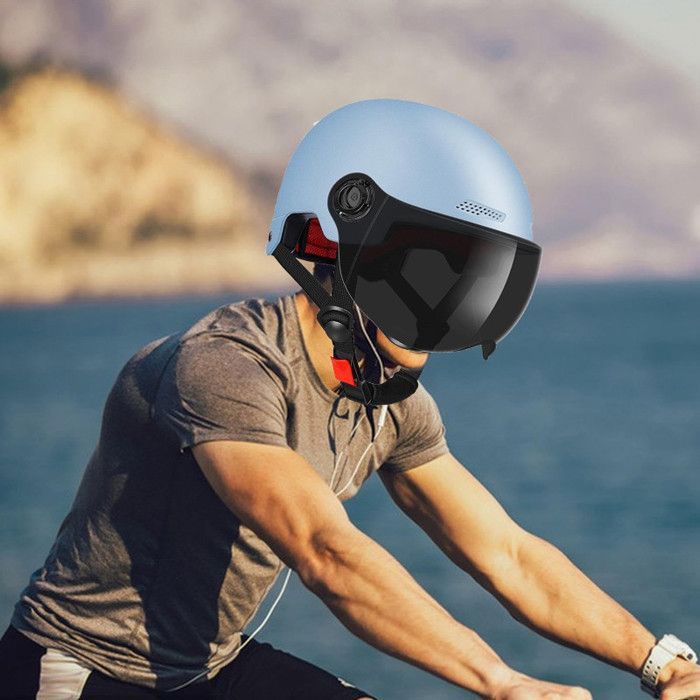 Casque Trottinette Electrique,Vélo Casquette,Casque Vélo Visière Électrique Pour Hommes Femmes,Casque Pour Vélo Électrique,Rose