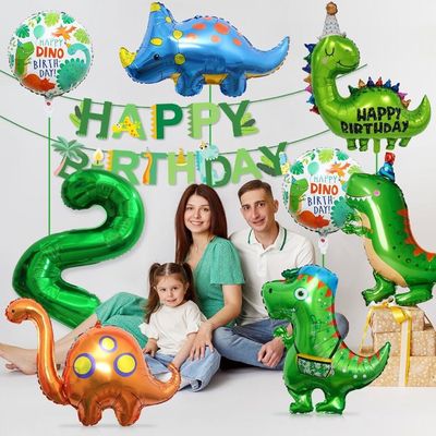 Decoration Anniversaire Dinosaure 2 Ans, Géant Ballons Dinosaure, Kit