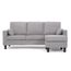 Canapé Dangle Réversible Berlin 3 Places Tissu Gris Clair