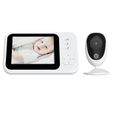 Babyphone Moniteur bébé 2.4GHz Transmission sans fil, 3.5" Large LCD Bébé Surveillance-0