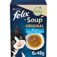 Felix Soup Sélection de Poissons 48g - Soupes en sachets pour chat adulte-0