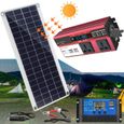 Panneaux Solaires 80W 220V avec Onduleur Solaire Et Contrôleur Intelligent Chargeur de Batterie Kit pour Bateau de Yacht Extérieur-0