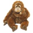 Peluche Maman Orang Outang avec Bébé - WWF - 15191007 - 25 cm-0