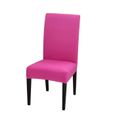 Rose-2pcs -Housse de chaise en élasthanne,couleur unie,protection élastique pour salle à manger,banquet,hôtel,cuisine,mariage,-0