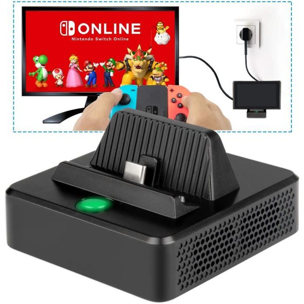 L Image Ne Peut Pas Etre Transmise Au Televiseur Switch Station D'accueil Nintendo Switch TV Portable Support de Chargeur avec Port  D'alimentation USB C, Adaptateur vers HDMI 4K - Cdiscount Jeux vidéo