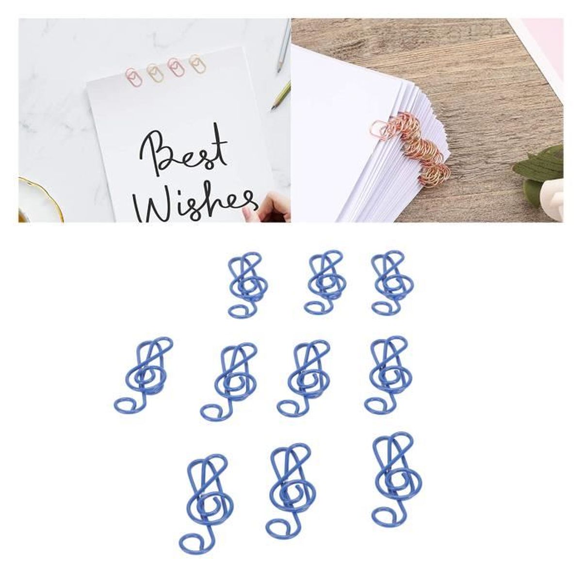 Lot De 100 Trombones En Forme De Fleur - Galvanisés - Décoratifs Pour Bureau, École - Avec Boîte - 1