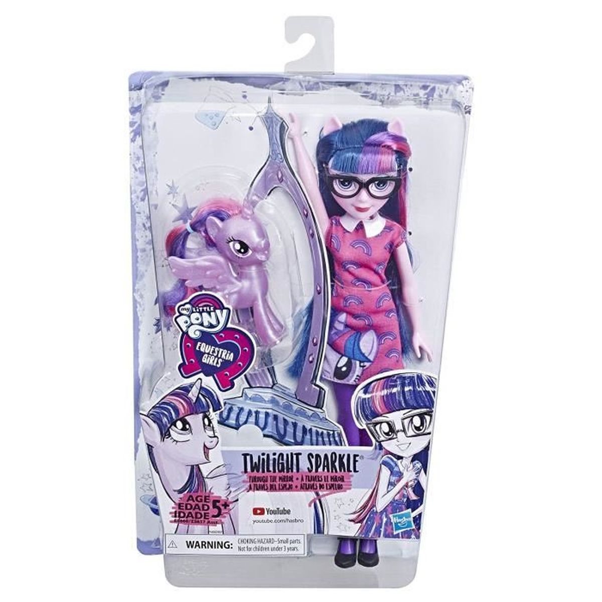 my little pony equestria girls e5660 a travers le miroir poupee 28cm twilight sparkle petit pony violet neuf cdiscount jeux jouets