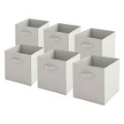 Panier de rangement - BOX AND BEYOND - Gris nuage - Lot de 6 - 27x27x27cm - Tissu pliable