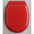 Abattant WC - ALLIBERT BATH & DESIGN - ATLAS - Bois compressé - Rouge - Universel - Réglable