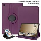 Coque pour tablette - HOM2SEEKER - Samsung Galaxy Tab A9+ - Rotation 360° - Violet - Protection maximale