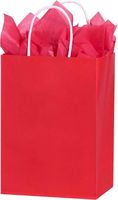 25 x petits sacs en papier kraft rouge avec poignées 18x8x22cm sacs-cadeau anniversaire