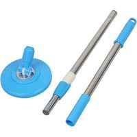 Spin Mop Pole Handle Rotating Mop Télescopique Remplacement Poignée Mop Accessoires, Bleu
