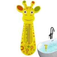Thermomètre de Bain, Thermometre Bain Bébés Girafe Mignon, Thermomètre de Bain Sécurité Bébé, Thermomètre de Bain Flottant pour Bébé