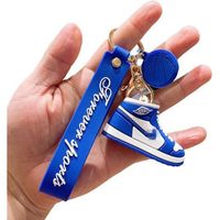 Porte-clés Modèle Chaussures 3D Pendentif Petit Cadeau Couple 1PC Bleu