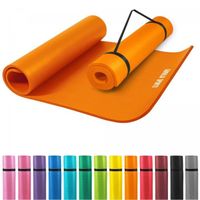 Tapis de yoga en mousse GORILLA SPORTS - 190x100x1,5cm - Orange - Usage intensif - Adulte - Avec chaussures