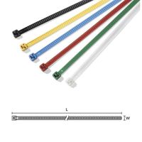 HellermannTyton - Lot de 150 colliers de serrage réouvrables  195X4,7MM en nylon multicolores