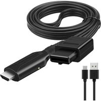 Câble Convertisseur N64 vers HDMI, Adaptateur N64 vers HDMI avec Câble USB pour Nintendo 64/SNES/NGC/Gamecube (720P/1080P)