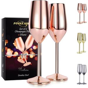 Fluted Champagne Glass Set –