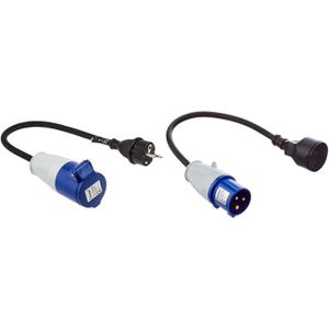 MULTIPRISE Eceec 40 Cm Adaptor Cable Schuko Plug To Cee Socket & Eceec3M Câble Adaptateur Avec Prise Mâle Vers Fiche Cee, 40 Cm De Longe[J917]