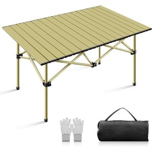 TABLE DE CAMPING Table Camping Pliante, 95x55x50cm L'aluminium Tabl