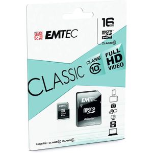 CARTE MÉMOIRE ECMSDM16GHC10CG - Carte microSD - Classe 10 - Coll