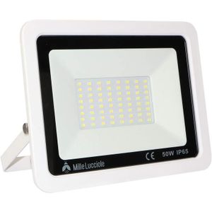 Auralum Projecteur LED 50W Blanc Froid COB LED Projecteur /Étanche IP65 Lumi/ère dInondation Gris Coque