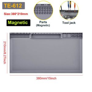 FER - POSTE A SOUDER TE-612 Mat de silicone - tapis de réparation en Silicone, tapis de soudure magnétique, isolation thermique, r