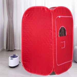 KIT SAUNA  Sauna portable pour spa à domicile - KEDIA - Tente de sudation pour sauna intérieur - Rouge - 80*80*135cm