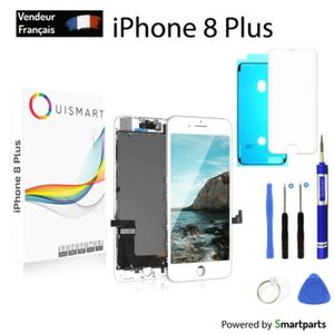 Kit écran Complet Pour IPhone 8 Plus (blanc) - LCD + Vitre Tactile Monté Sur Châssis + Outils + Joint - Neuf