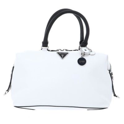 GUESS Soho Satchel Narita Soho Satchel White Multi 85403 Blanc Noir Cdiscount Bagagerie Maroquinerie