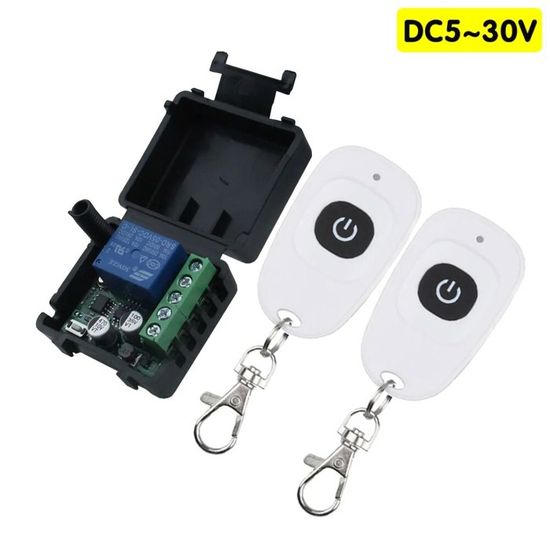 Interrupteur Relais 12V SUYUKUFU Kit 10A Télécommande 433MHz - 3 Récepteurs 2 Émetteurs - Pour Porte Garage, Lumière Telecommande Somfy