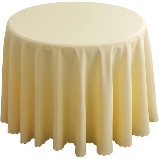 Royal Blue 240cm Round -Nappe De Table Ronde Blanche En Polyester, Couleur Unie, Pour Fête De Mariage, Décoration De Banquet D'hô - Maison