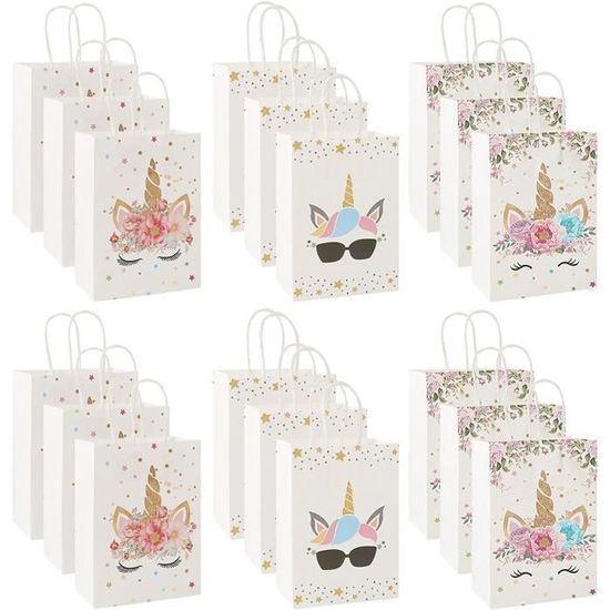 24 Sacs De Fête Rose Vif Avec Poignées - Henbrandt - Pour Goodies Et Cadeaux (neuf)