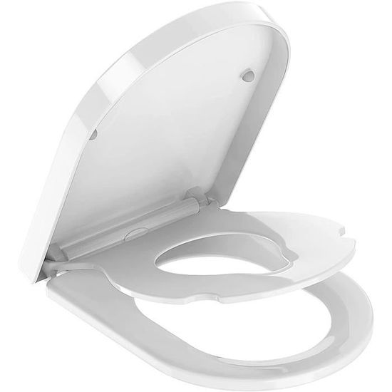Abattant wc reducteur toilette familial avec siege enfant frein de chute et charniere reglable abattant wc en polyethylene pour Cdiscount Bricolage