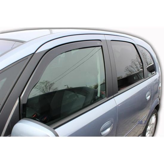 Déflecteurs D'air HEKO Pour Ford B-Max 2012-2017 - 4 Pièces Noires Fumées, Montage Intérieur