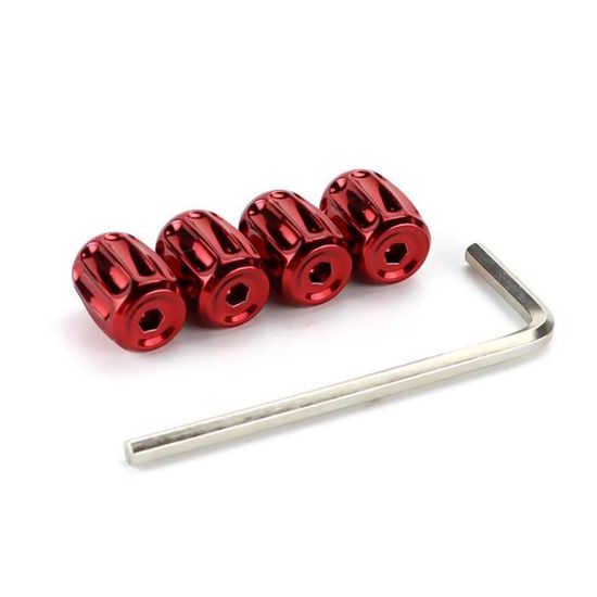 Lot De 4 Accessoires Voiture Universels - Alliage Métal/ABS - Design Noir Simple