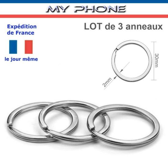 40 Anneaux Porte-Clés Métal Colorés 30 Mm – Lot Multicolore, Solides & Esthétiques – Idéal DIY, Clés & Accessoires