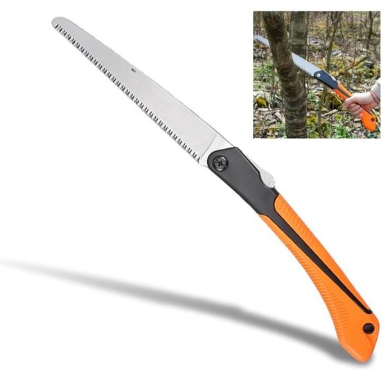 Scie Pliante élagage – Lame SK-5, Longueur 250 Mm, Poignée Ergonomique Pour Jardin Et Camping