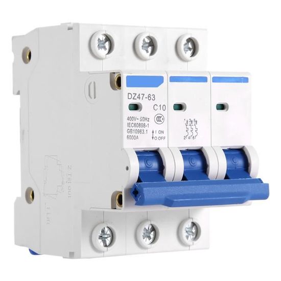 DZ47-63 C40 Disjoncteur Miniature 3P 40A Disjoncteur à Montage Sur Rail