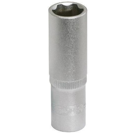 XZN Lot De 10 Douilles Carrées à Triple Douille Cannelée, Embouts Métriques Longs 10,2 Cm
