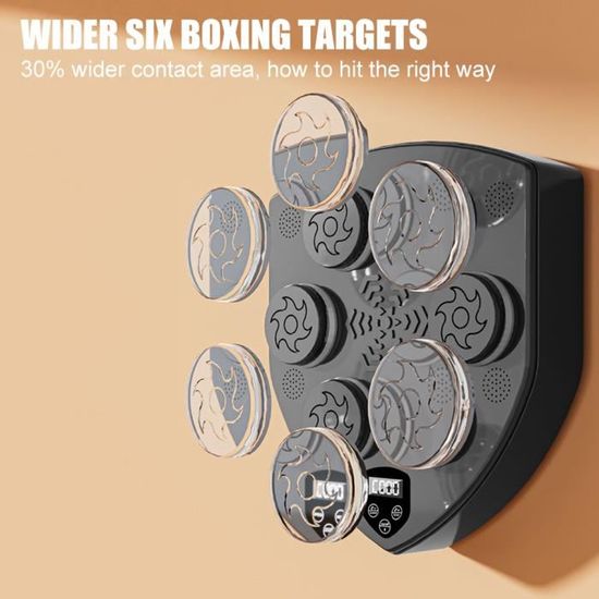 Machine De Boxe Musicale Smart LED Bluetooth Avec Gants - 9 Modes Pour Enfants & Adultes