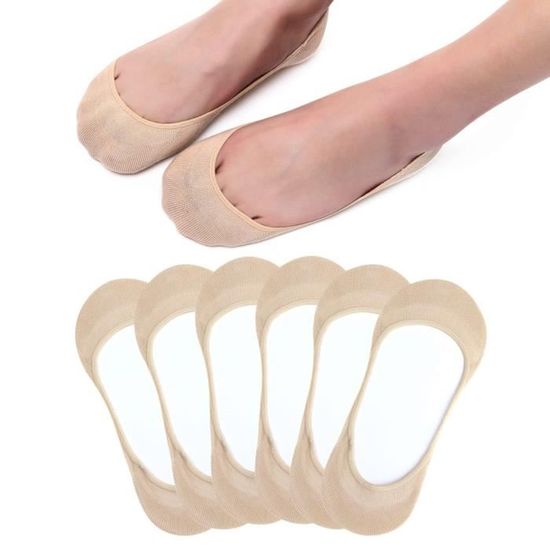 6 Paires de Chaussette Femme Invisible Homme Basse Courtes Protege Pied en Silicone Socquettes Respirantes de Ballerine en Coton pea Cdiscount Pret a Porter